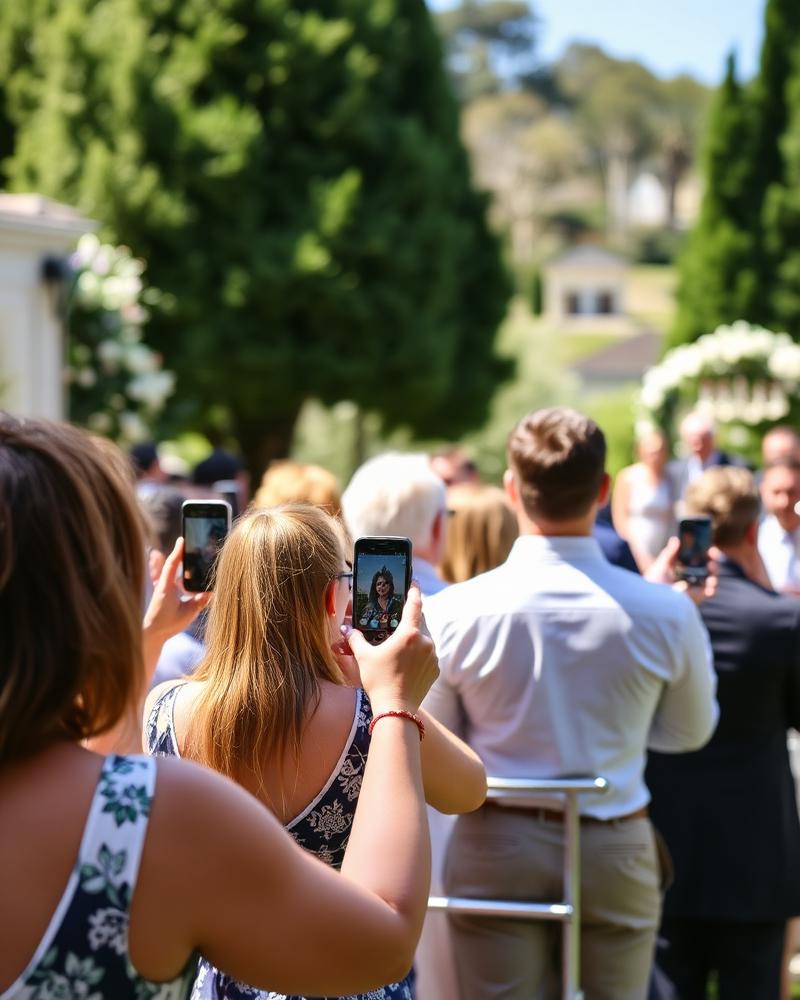 Convidados fotografando